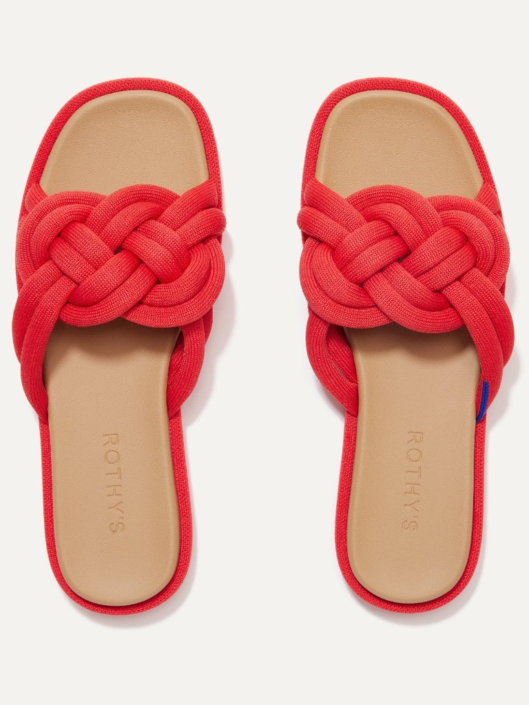 Rothy's The Summer Sandal - Red Hot Size 6.5